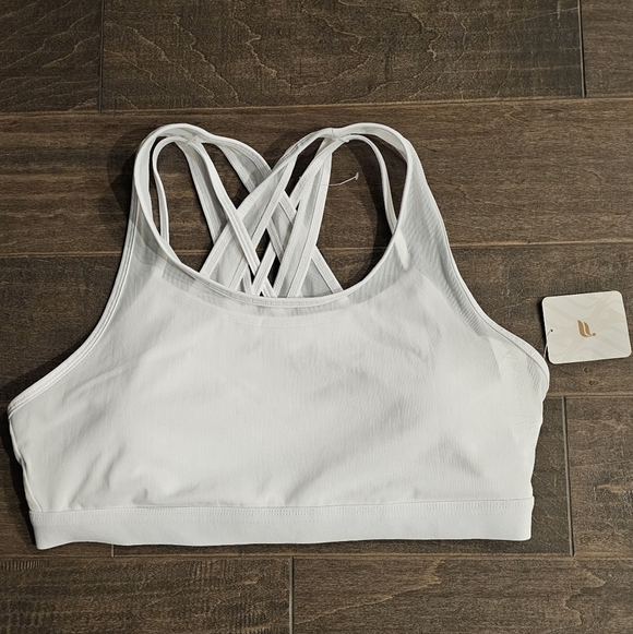 New with Tags Fabletics White Faye High Impact Sports Bra sz xl - Picture 4 of 5